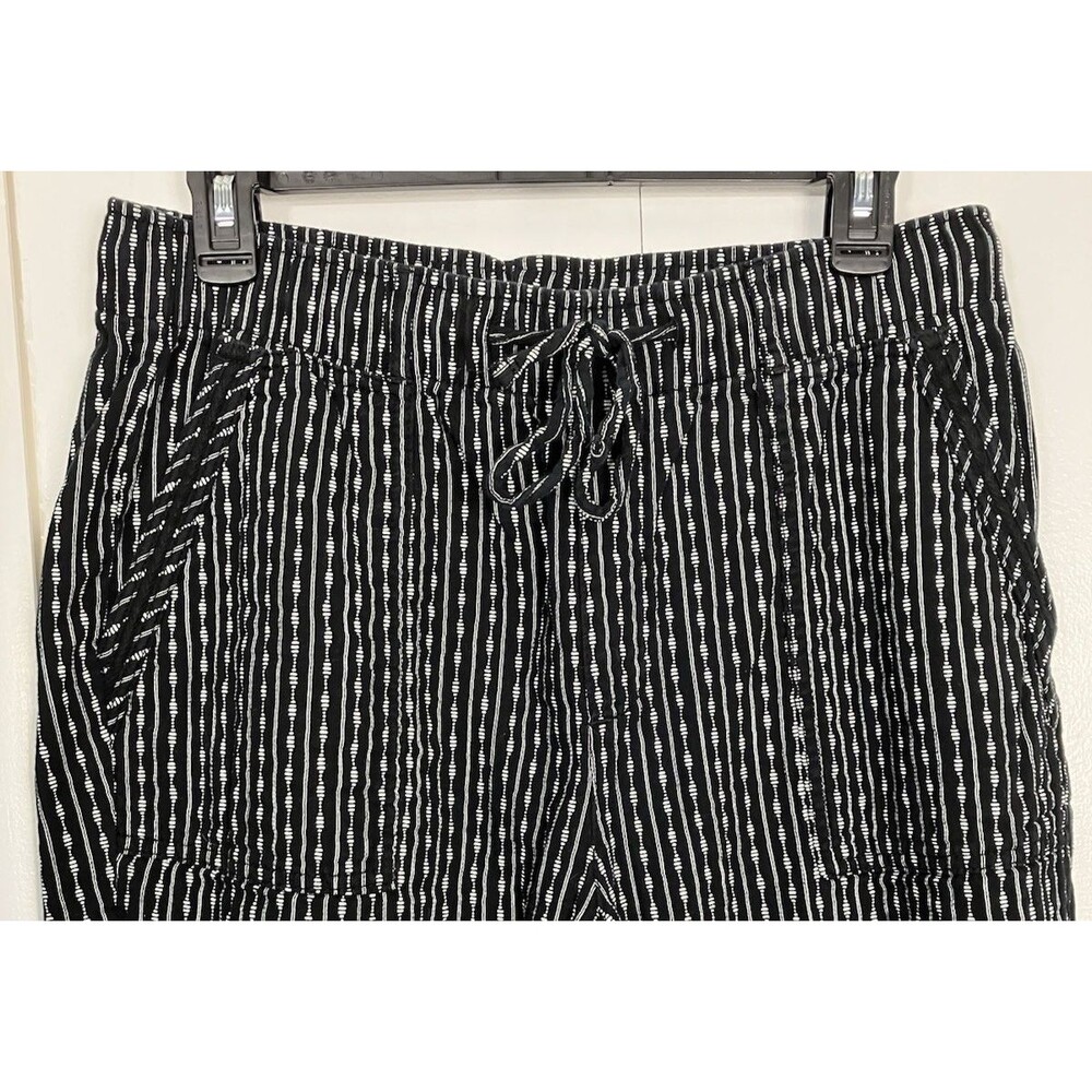 Old Navy Ankle Pants Women Black White Print Boho Size M - Picture 5 of 7
